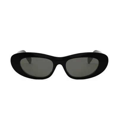Celine Bold 3 Dot Rectangular Sunglasses In Black