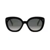 Celine Bold 3 Dots 56mm Butterfly Sunglasses In Nero/grigio