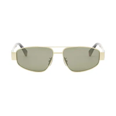 Celine Sunglasses In Oro/verde
