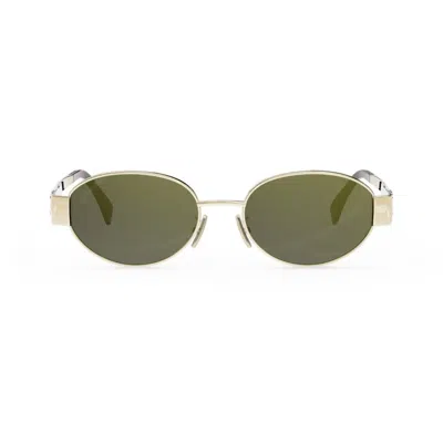 Celine Sunglasses In Oro/verde
