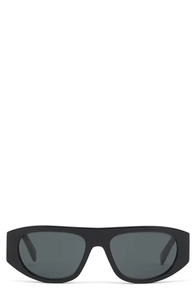 Celine Sungthesses Triomphe 02 Navigator Sunglasses In Black