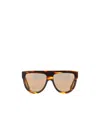 Celine Super Large Frame Sunglasses With Logo In Brown