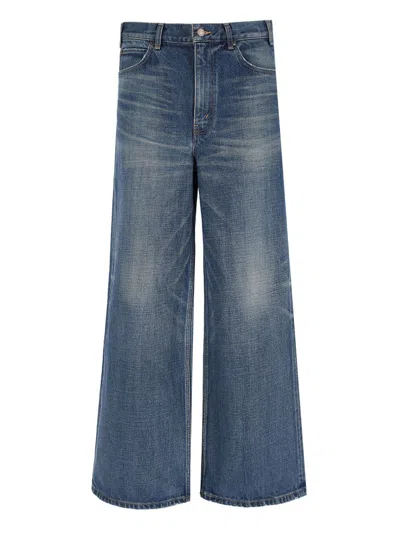 CELINE CÉLINE "SURF FLARE" WIDE-LEG JEANS BLUE
