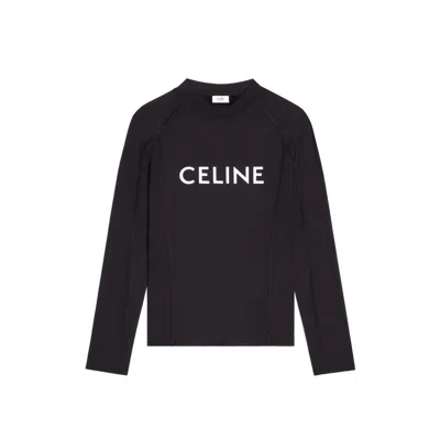 Celine Surf Logo Stretch-jersey T-shirt