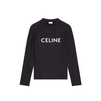 CELINE CELINE SURF LOGO STRETCH-JERSEY T-SHIRT