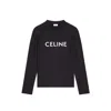 Celine Surf Logo Stretch Jersey T Shirt In Black