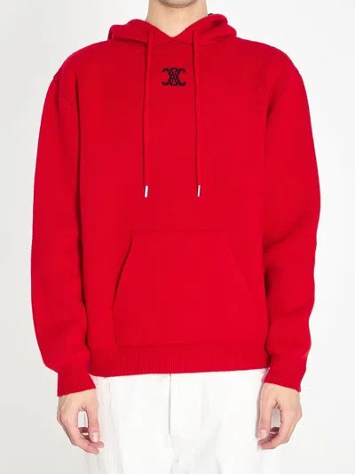 Celine Sweater In A Cashmere And Wool Blend In Red