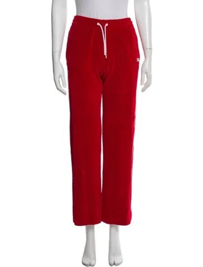 Pre-owned Celine Sweatpant Wide Leg Pants In Red