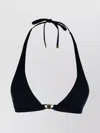 Celine Triomphe Triangle Top In Matte Jersey In Black