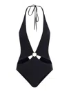 CELINE SWIMSUIT WITH CUT OUT INSERTS