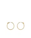 Celine Systeme Large Ring Earrings In Yellow