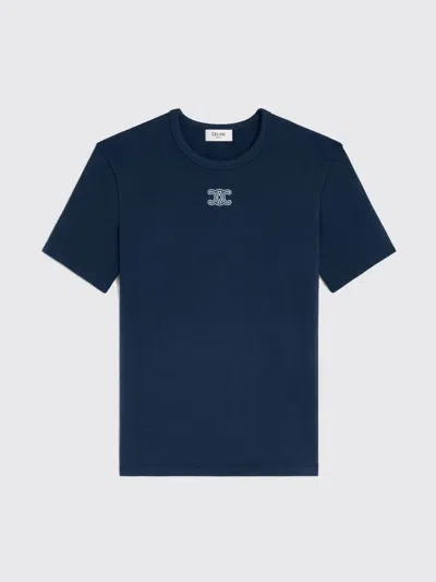 Celine T-shirt Woman  In Blue