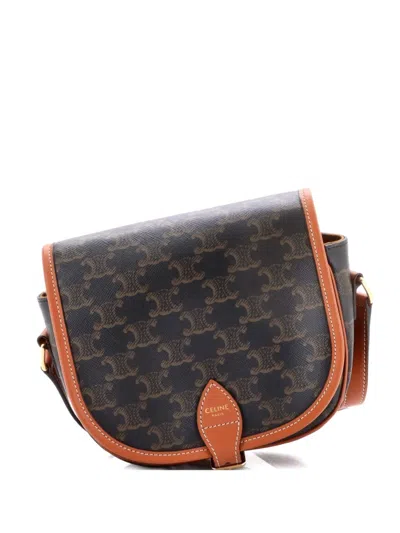 Pre-owned Celine Tabou Bag Smooth Calfskin Medium Crossbody Bag In Neutral