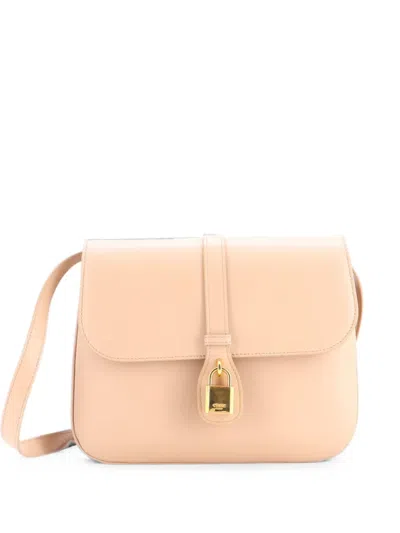 Pre-owned Celine Tabou Bag Smooth Calfskin Medium Crossbody Bag In Neutral