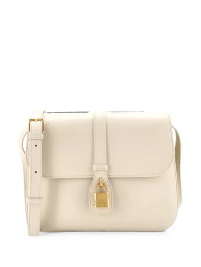 Pre-owned Celine Tabou Bag Smooth Calfskin Medium Crossbody Bag In White
