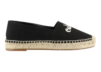 Pre-owned Celine Taillat Canvas Espadrilles (womens) Sneakers In Black