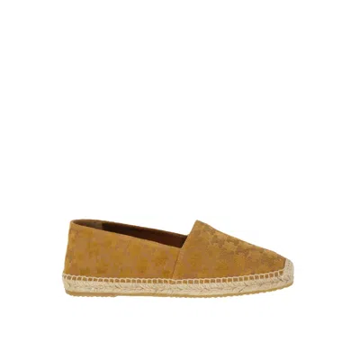 Celine Taillat Triomphe Suede Espadrilles Men In Brown