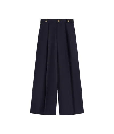 Celine Taillat Wool Casual Pants In Black