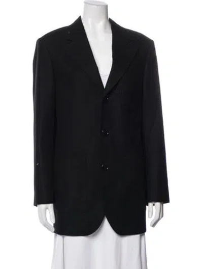 Pre-owned Celine Tailored Cashmere Blazer In Black