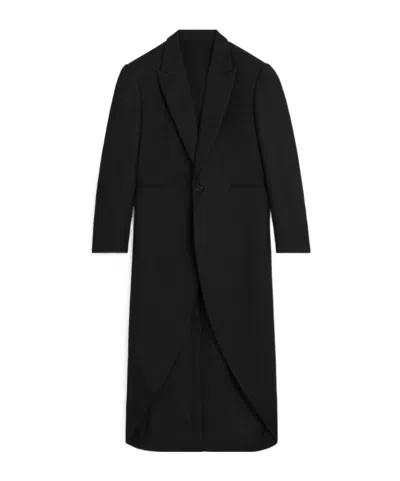 Celine Tailored Coat In Wool Felt In Black