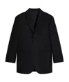 Celine Tailored Jacket In Cashmere Flannel In Black