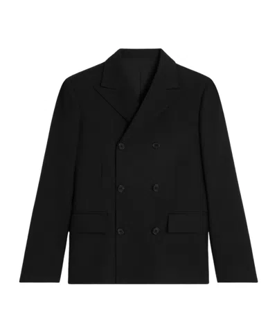 Celine Tailored Jacket In Wool Gabardine In Black