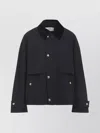 Celine Tailored Jacket With Flap Pockets And Buttons In Black