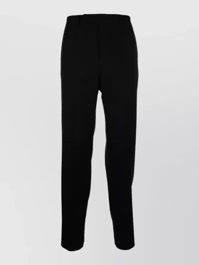 Celine Tailored Pants Belt Loops Back Pockets In Black