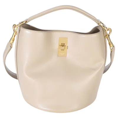 Pre-owned Celine Tan Smooth Calfskin Teen Bucket 16 Bag In Brown