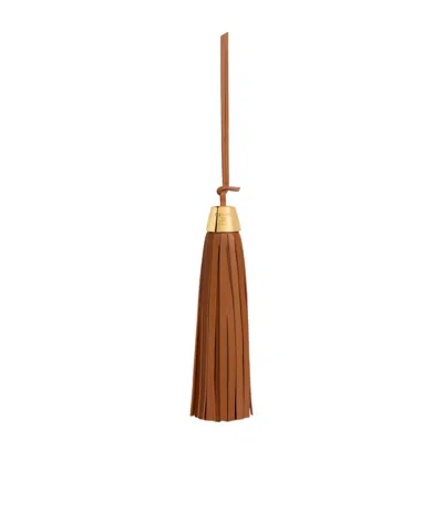 Celine Tassel Charm In Smooth Lambskin In Burgundy