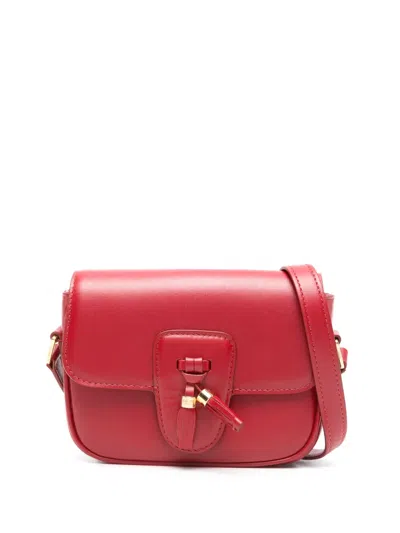 Pre-owned Celine Tassel-embellished Cross Body Bag In Red