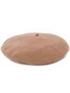 Celine Céline Robert Knitted Beret Hat In Taupe