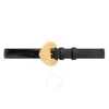Celine Taurillon Leather Belt In Black