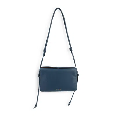 Celine Teal Blue Trio Lamb Leather Shoulder Bag
