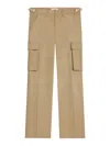 Celine Cotton Blend Cargo-trousers In Nude & Neutrals