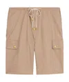 Celine Technology Cotton Work Shorts In Light Brown
