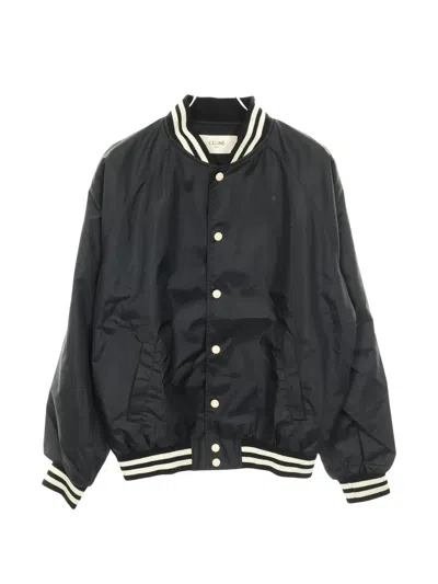 Pre-owned Celine Teddy Bomber Jacket In Black