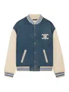 Celine Long Sleeve Casual Jacket In Blue