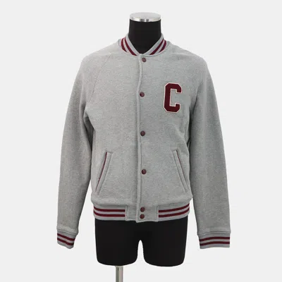 Pre-owned Celine Teddy College Jacket Size S Gray