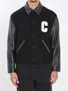 Celine Men Wool Felt Teddy Jacket In Black