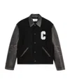 Celine Teddy Jacket In Wool Felt In Black