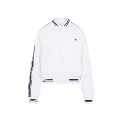 Celine Triomphe Tracksuit Ribbed Cuffs And Hem In White