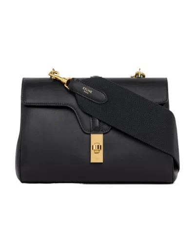 Celine Teen 16 Soft Shoulder Bag In Black