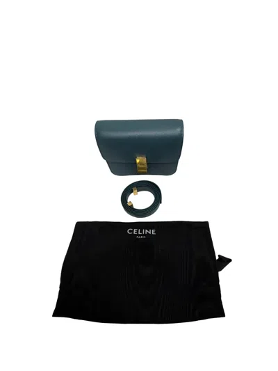 Pre-owned Celine Teen Box Shoulder Bag In Blue