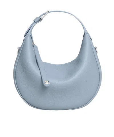 Celine Teen  Lulu In Grained Calfskin In Blue