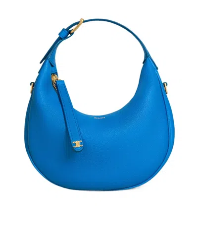 Celine Teen  Lulu In Grained Calfskin In Blue