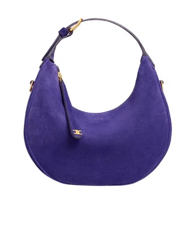 Celine Teen  Lulu In Suede Calfskin In Purple