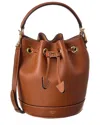Celine Teen Clara Leather Bucket Bag In Brown