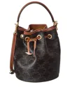 Celine Teen Clara Triomphe Canvas & Leather Bucket