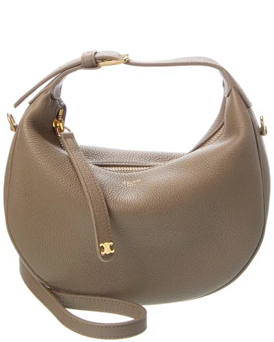Celine Teen Lulu Leather Hobo Bag In Brown